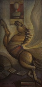 La Victoire de Pégase, peinture de Trajče Jančevski