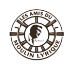 Logo moulin transparent marron foncé - web